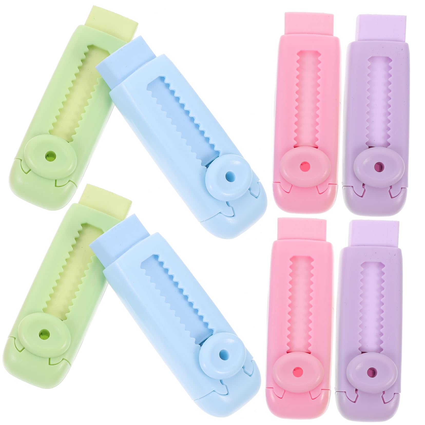 Angoily 4 Ensembles Gommes Rétractables Adorables Pour Étudiants Lot De Colorées Et Réutilisables Fournitures Scolaires Pratiques Et Amusantes Pour Effacer Traces 8 Pièces * 4