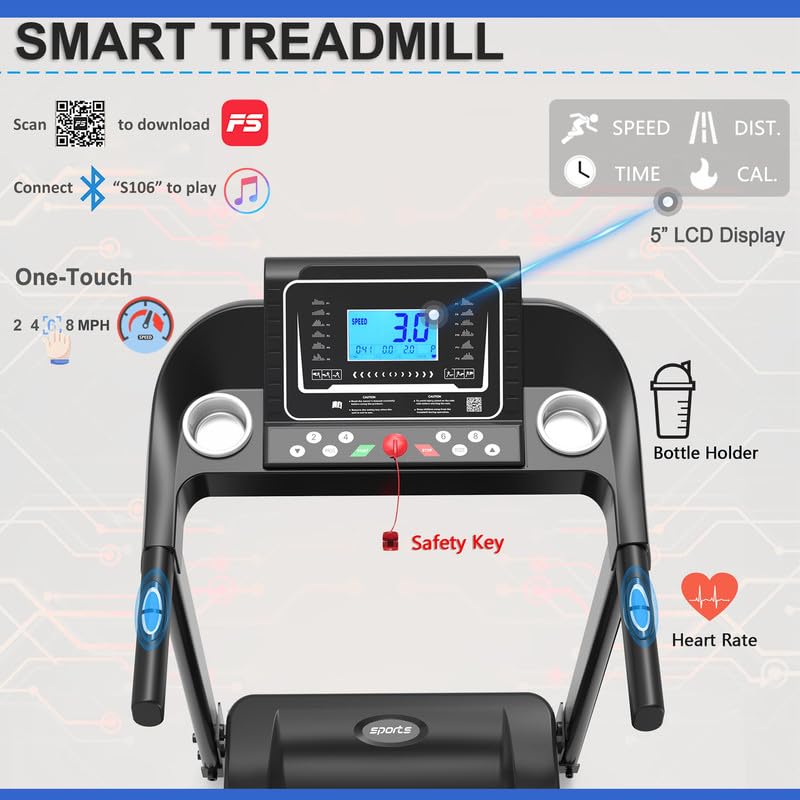 Caminadora plegable eléctrica para ejercicio en casa miniatura 6