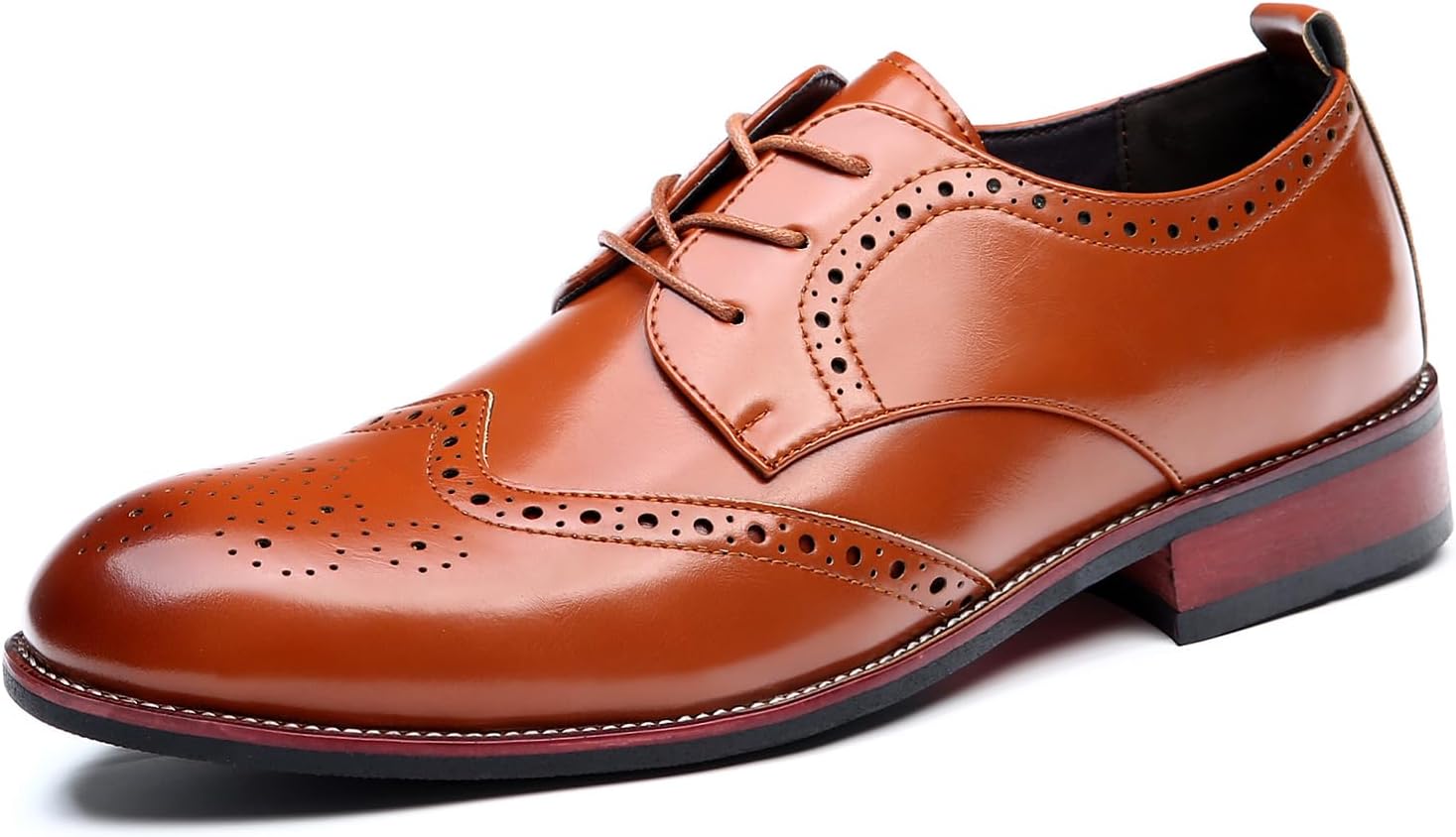 Remxi Mens Formal Shoes Leather Lace Dress Shoes Classic Mens Brogue Derbys Fashoin Wedding Party Oxford Shoes