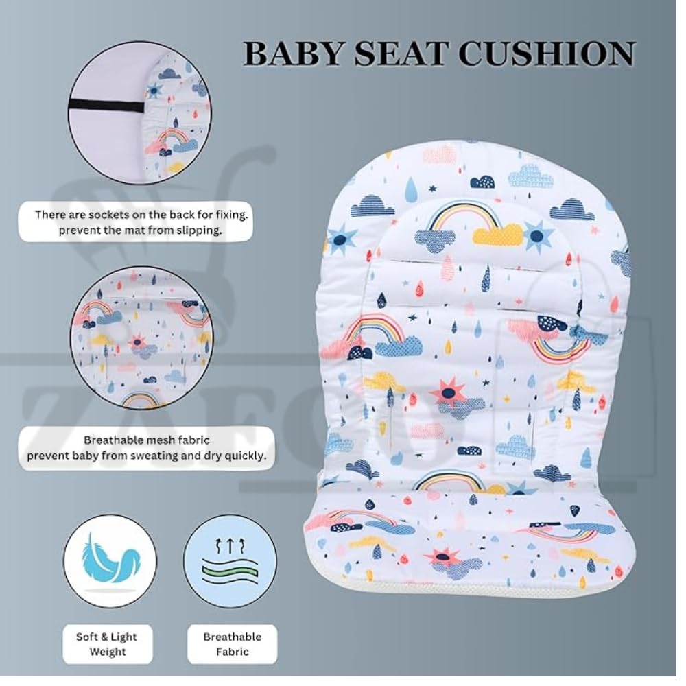 ZAEGO Kids Baby High Chair Stroller Seat Cushion Liner Pad Mat Cover Protector Comfortable Soft Thick Cushion Baby Strollers Accessories. 1