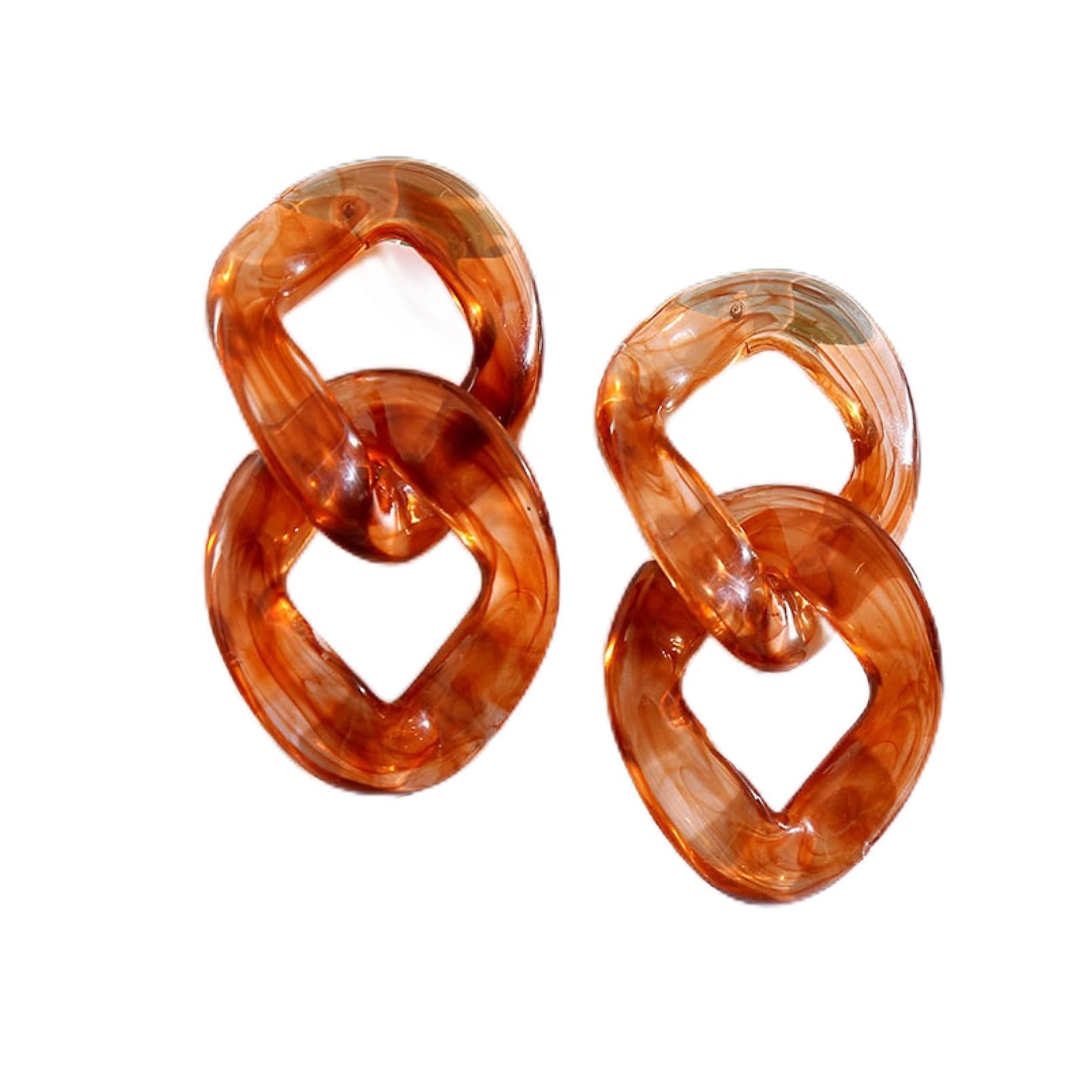 Boucles d'oreilles en argent et bois géométriques style bohème chic - 2