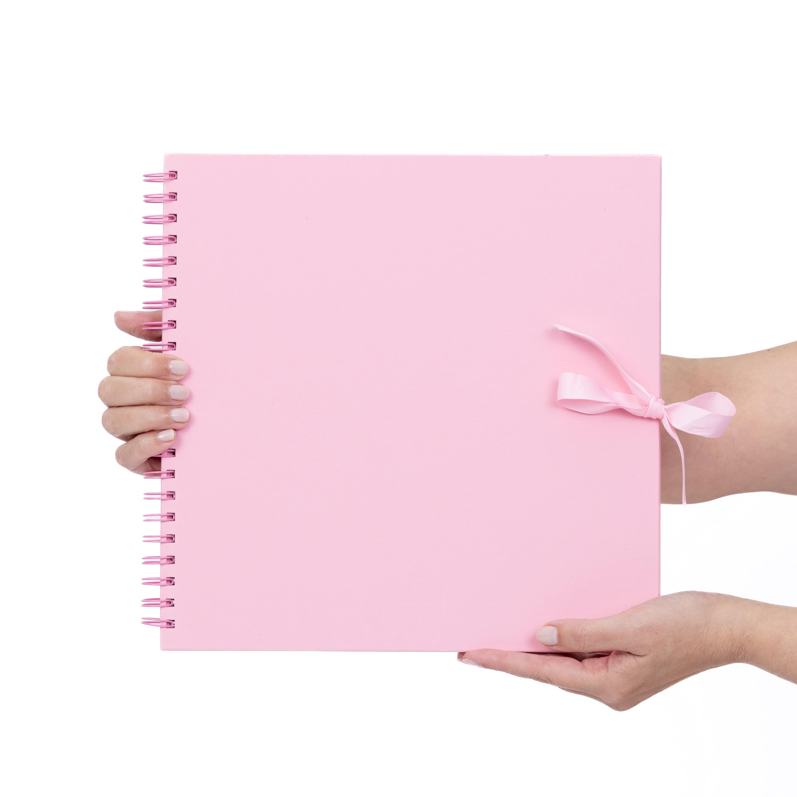 Scrapbook Photo Album Spiral Bound for Wedding Couple Travel Memory Book with 40 Pages - Large, 12 x 12" (Pink) - Image 2