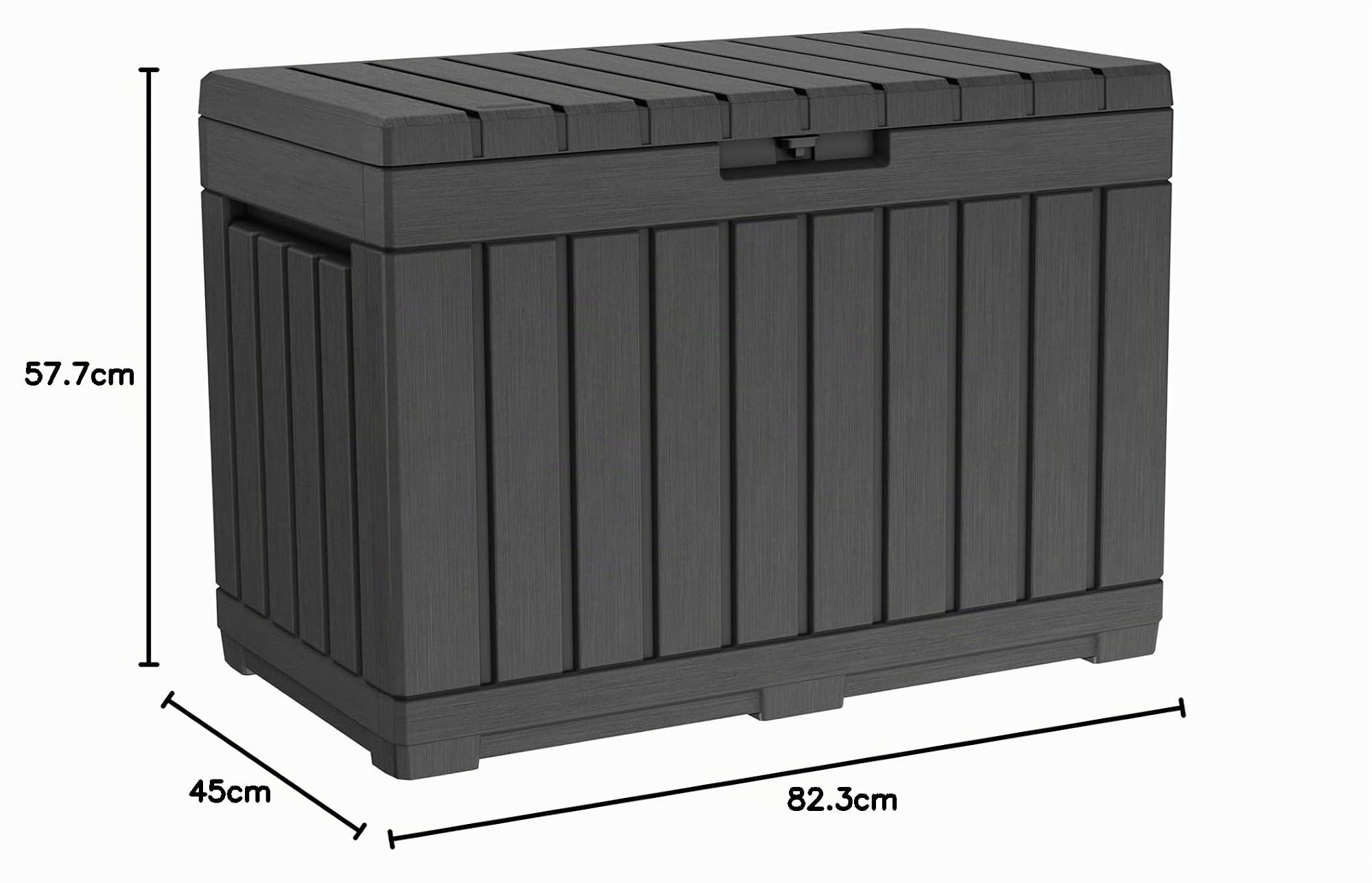 Koll Living Boîte de jardin de 190 ou 350 litres - Boîte de rangement compacte avec beaucoup d'espace pour les coussins de siège, les outils de jardin ou les jouets pour enfants - Garde le contenu au