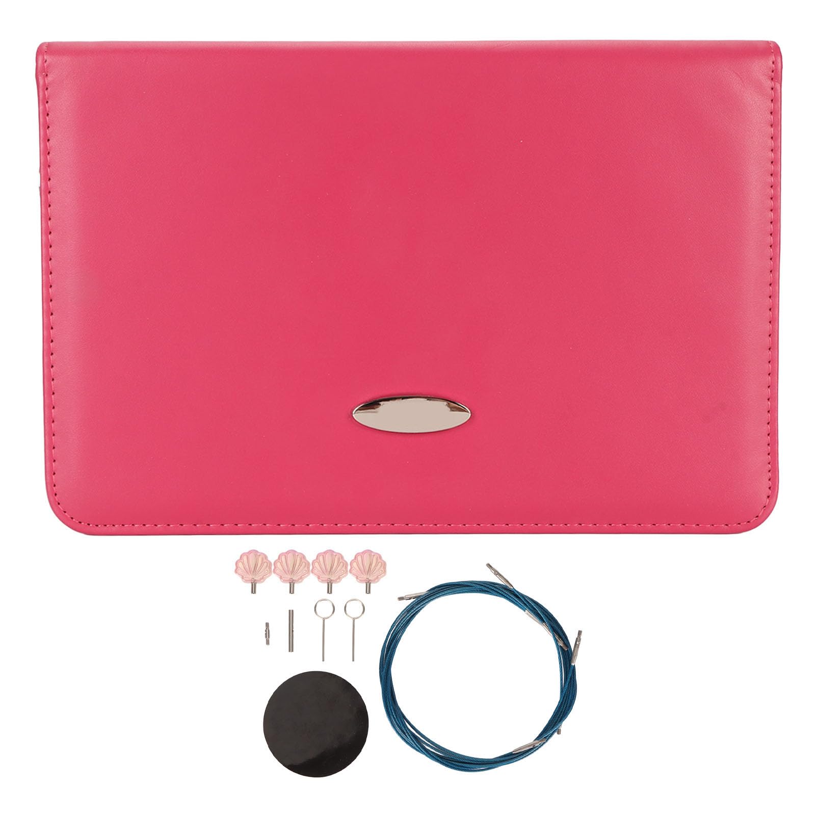 Tomotato Juego de Agujas Circulares de Tejer Intercambiables con Mango Ergonómico, Cable Flexible 12 Pares Tamaños 2-10 mm Bolsa de Almacenamiento para Lana Punto Labores Manuales