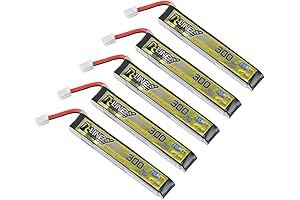 TATTU 5pcs 300mAh Tiny Whoop Battery 1S Lipo Battery