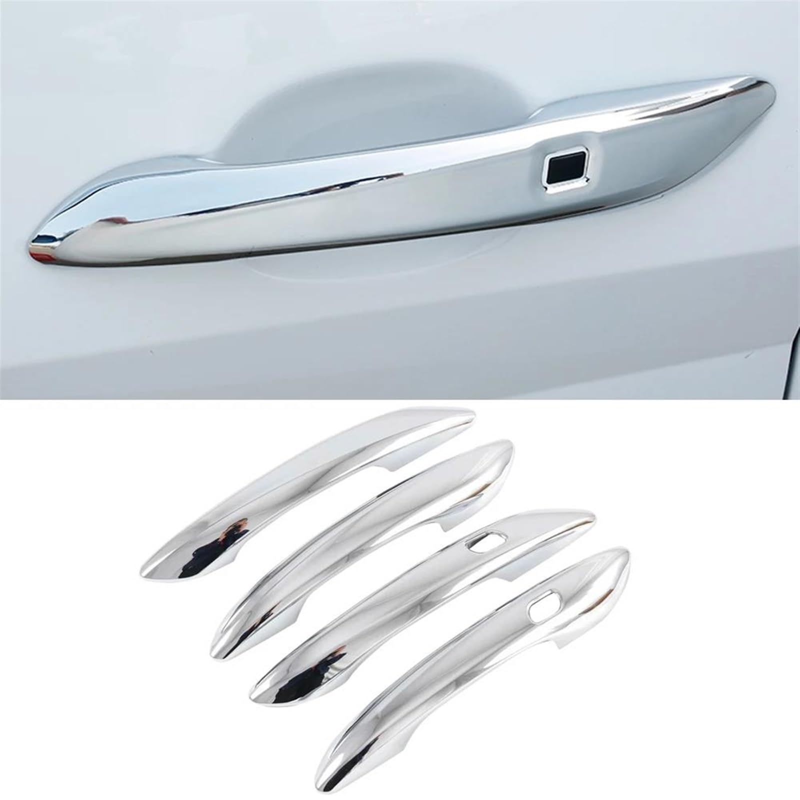 NOHEEU Car Exterior Door Handle Cover Sticker Decorative Lock for Hyundai for Elantra (CN7) 2020-2023(OneColor)