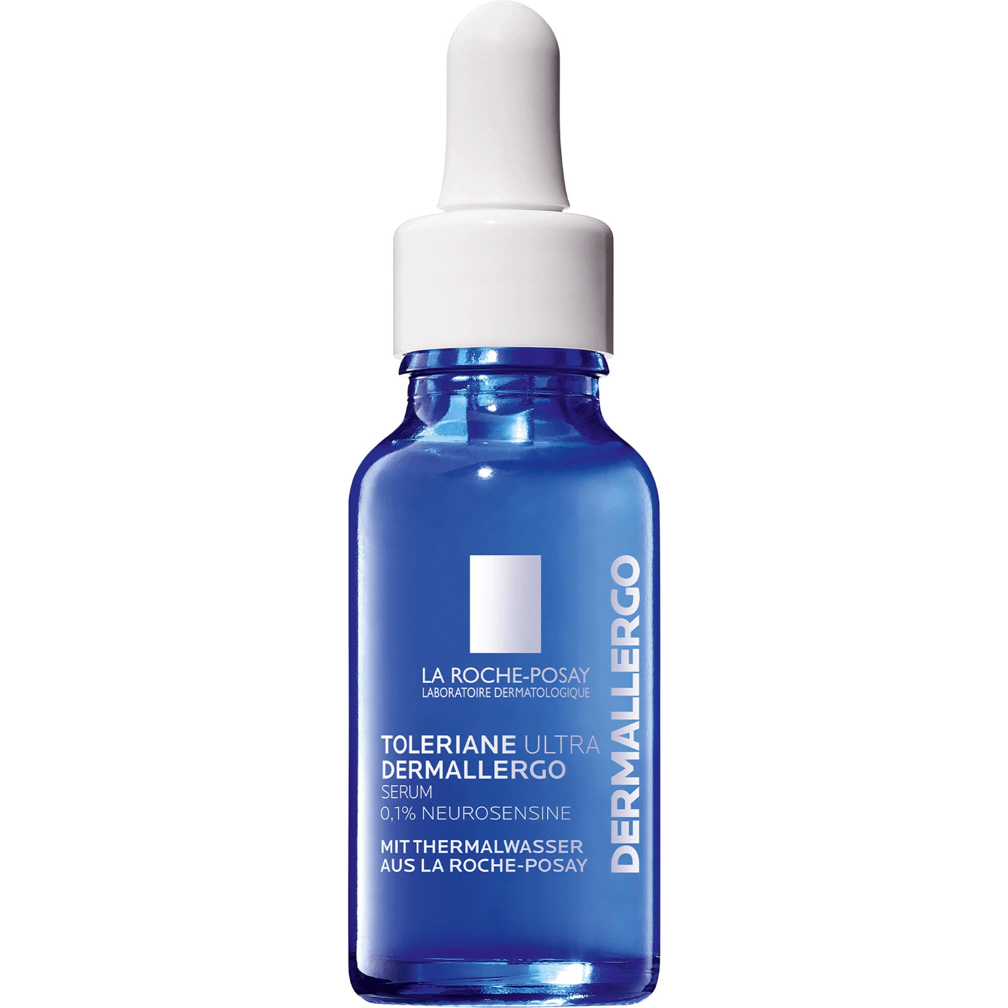 La Roche-Posay Toleriane Ultra Dermallergic, Serum kojące do twarzy i oczu, odpowiednie dla skóry alergicznej, łagodne i regenerujące, formuła z neurosenyną, osmolitem i wodą termalną, 20 ml