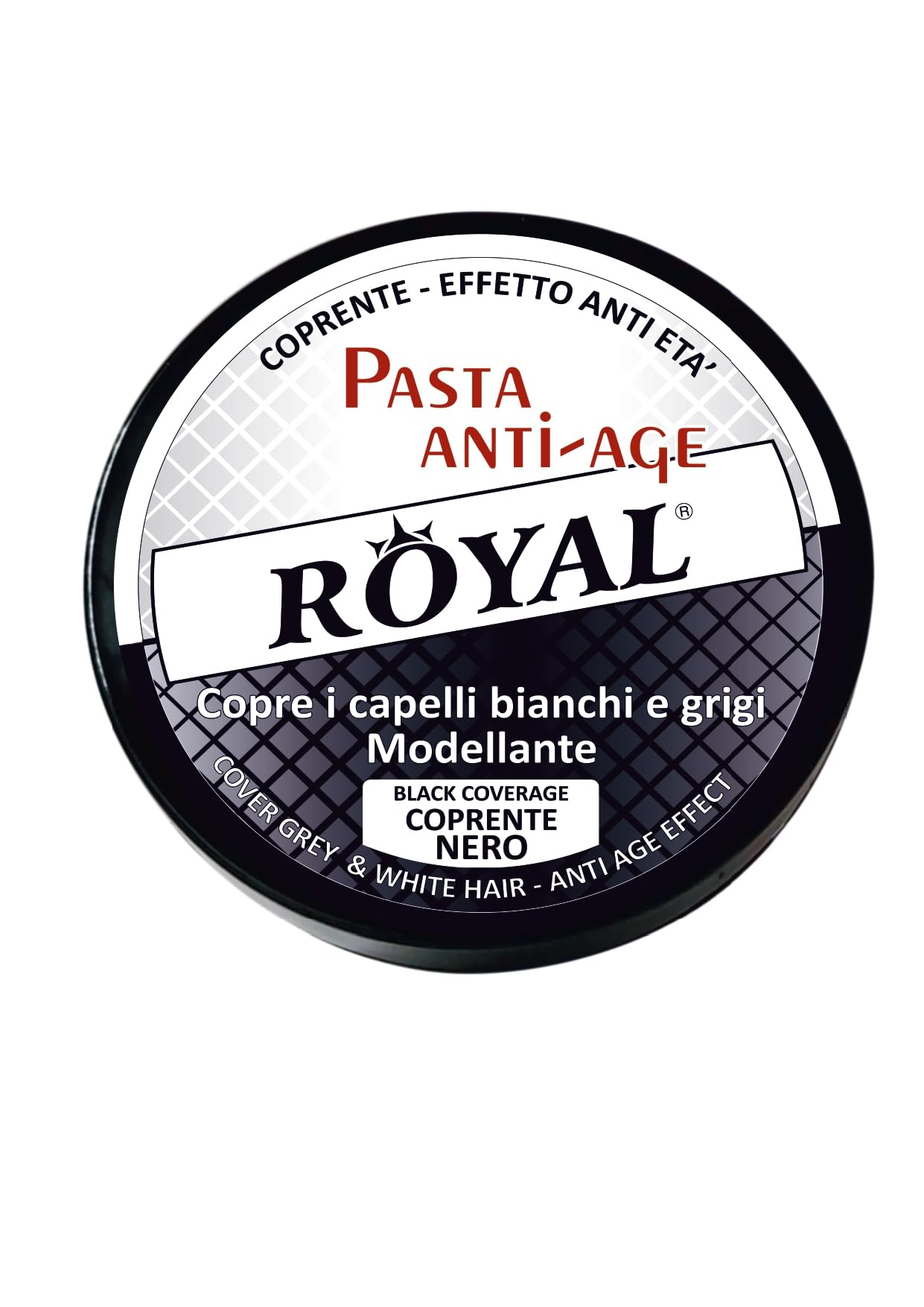 Cera per Capelli Nera 2 in 1 – Pasta Modellante Anti-age - Copre Capelli Bianchi e Modella – Colorazione Temporanea Lavabile – Tenuta Naturale – 100ml