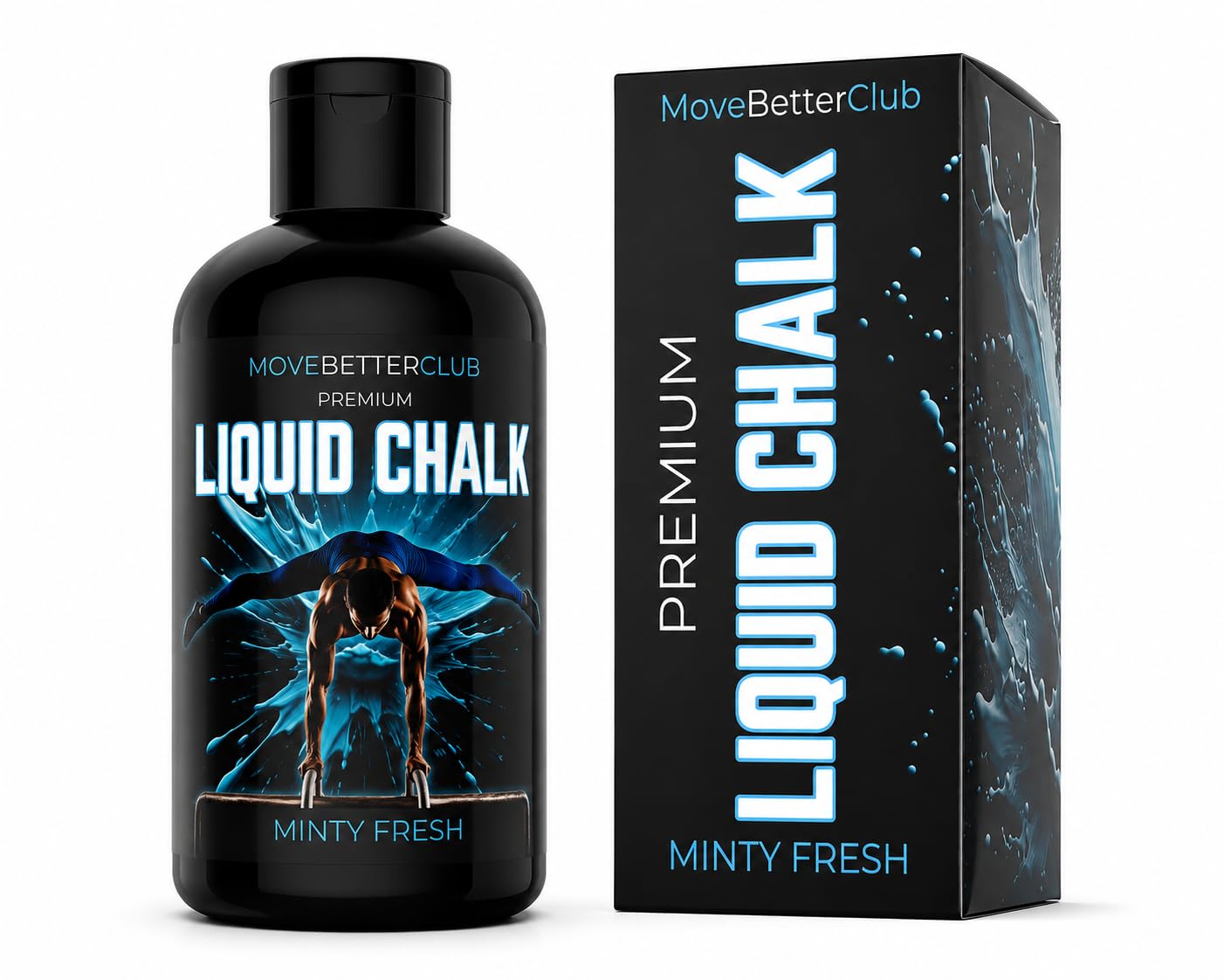 MoveBetterClub Liquid Chalk 250ml Coloured and Scented - for Climbing, Gym, Weightlifting, Gymnastics, Kettlebells, Pole Fitness and more