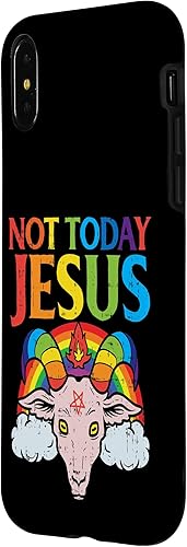 Miniatura 8 de iPhone 11 Today Not Jesus Satan Goat Satanic Rainbow Satanismo Estuche de regalo