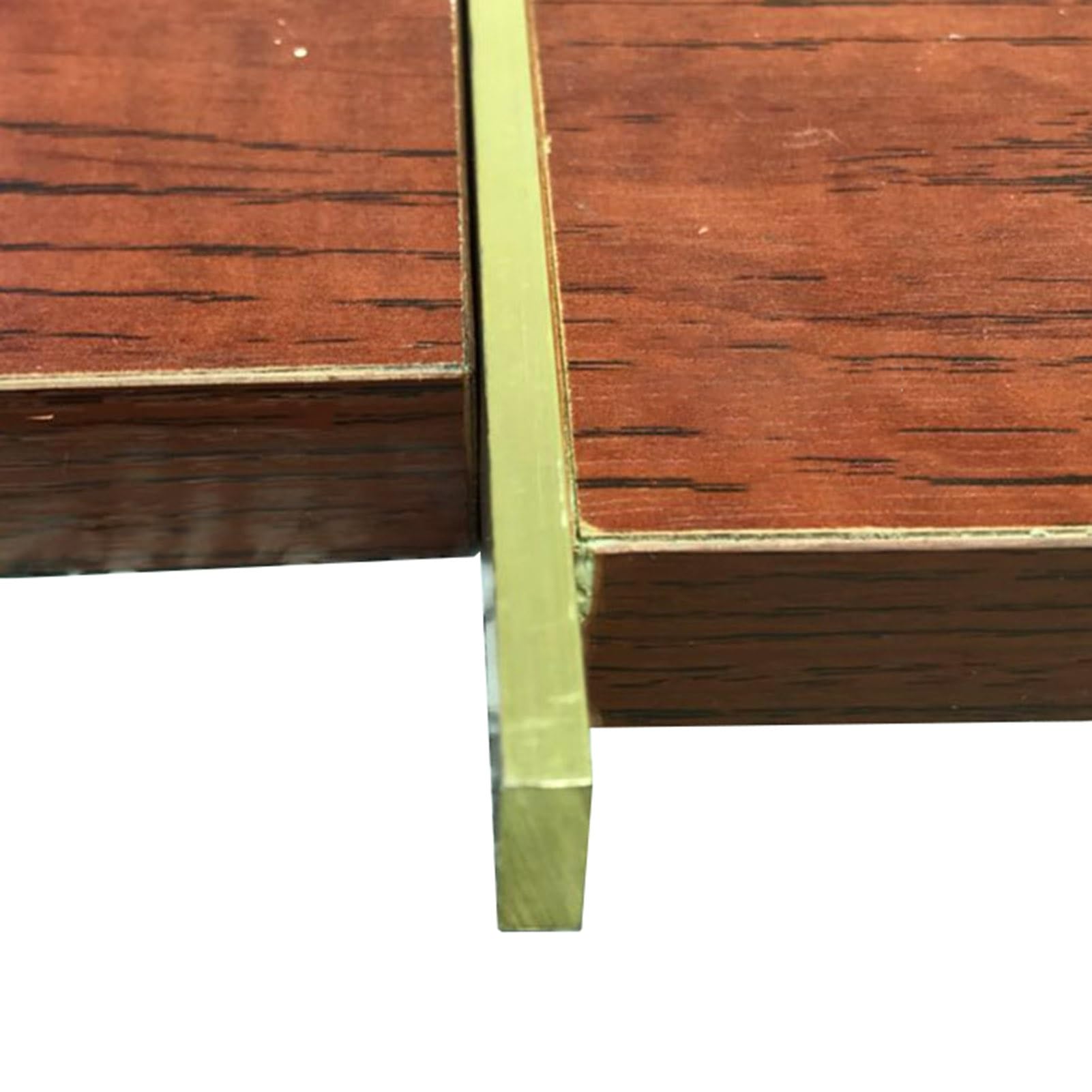 Extra Narrow Floor Transition Strip Brass, Square Seam Binder Doorway Gap Covering Seam Threshold Strips, Wood to Tile Flooring Transition Bar)