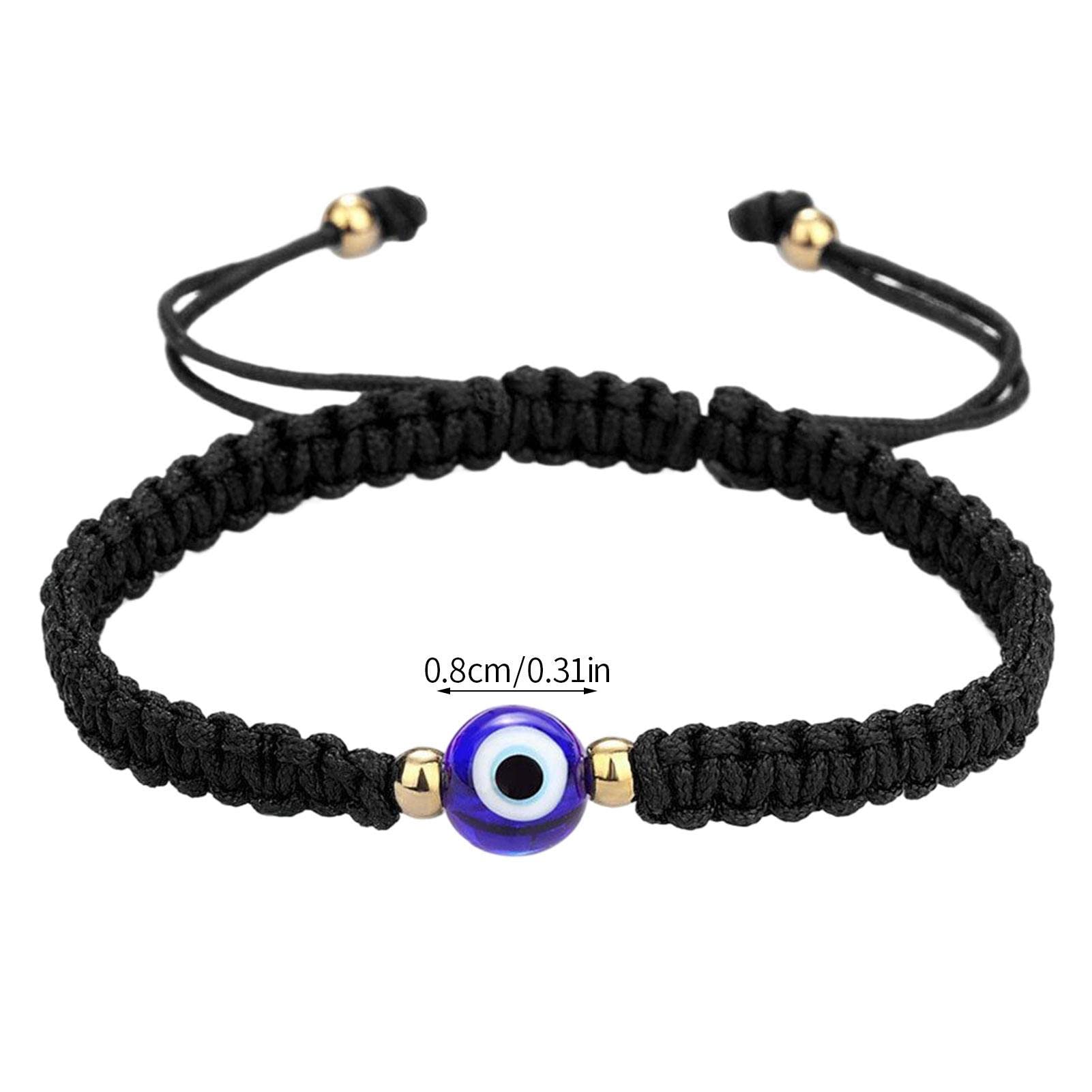 Bracciale Occhio Del Diavolo In Cristallo Sfaccettato - Pietre Naturali, Cordoncino Regolabile, Per Uomo E Donna, Protezione E Meditazione