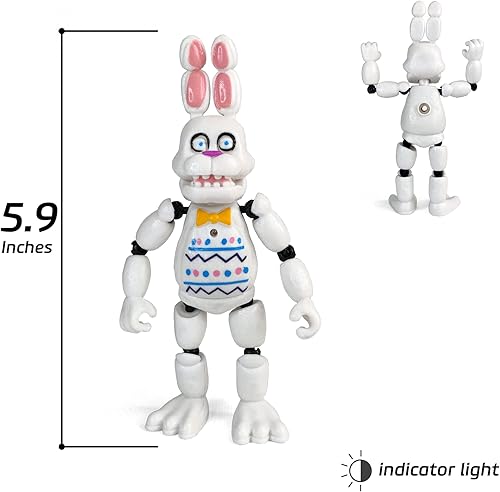 Miniatura 4 de Toysvill Inspirado en Five Nights at Freddys | Chocolate | Figuras de acción de Freddy's (FNAF) Juego de 6 piezas [Rockstar & Chocolate Freddy,