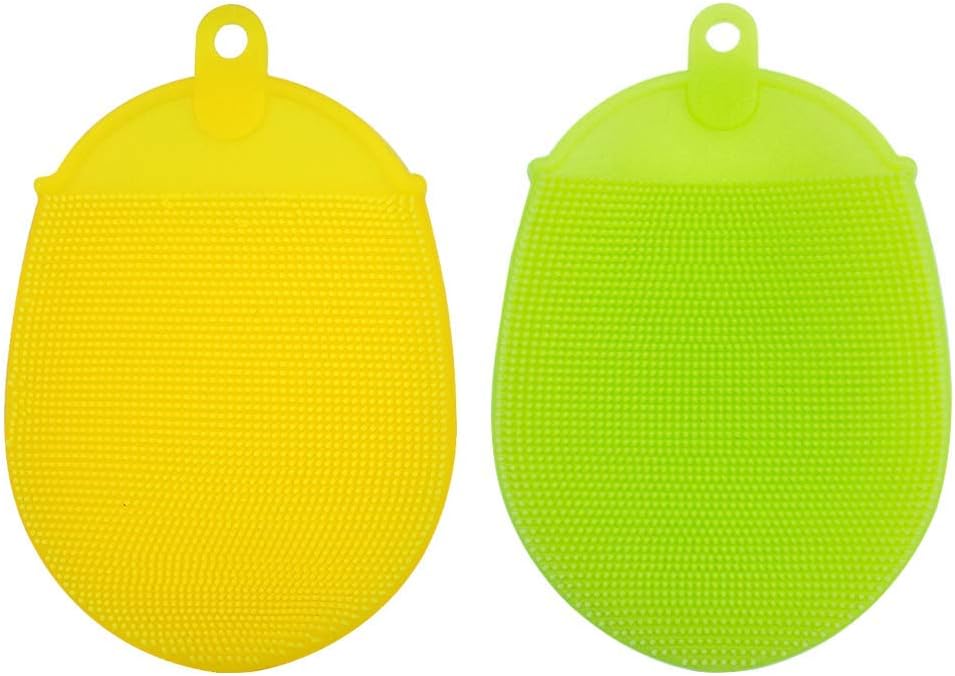 2 Pack Glove-Shaped Body Brush for Wet and Dry Brushing, Soft Silicone Bath Brush for Gentle Exfoliating on Softer, Glowing Skin, SPA Massage Skin Care Tool, for Sensitive and All Kinds of Skin