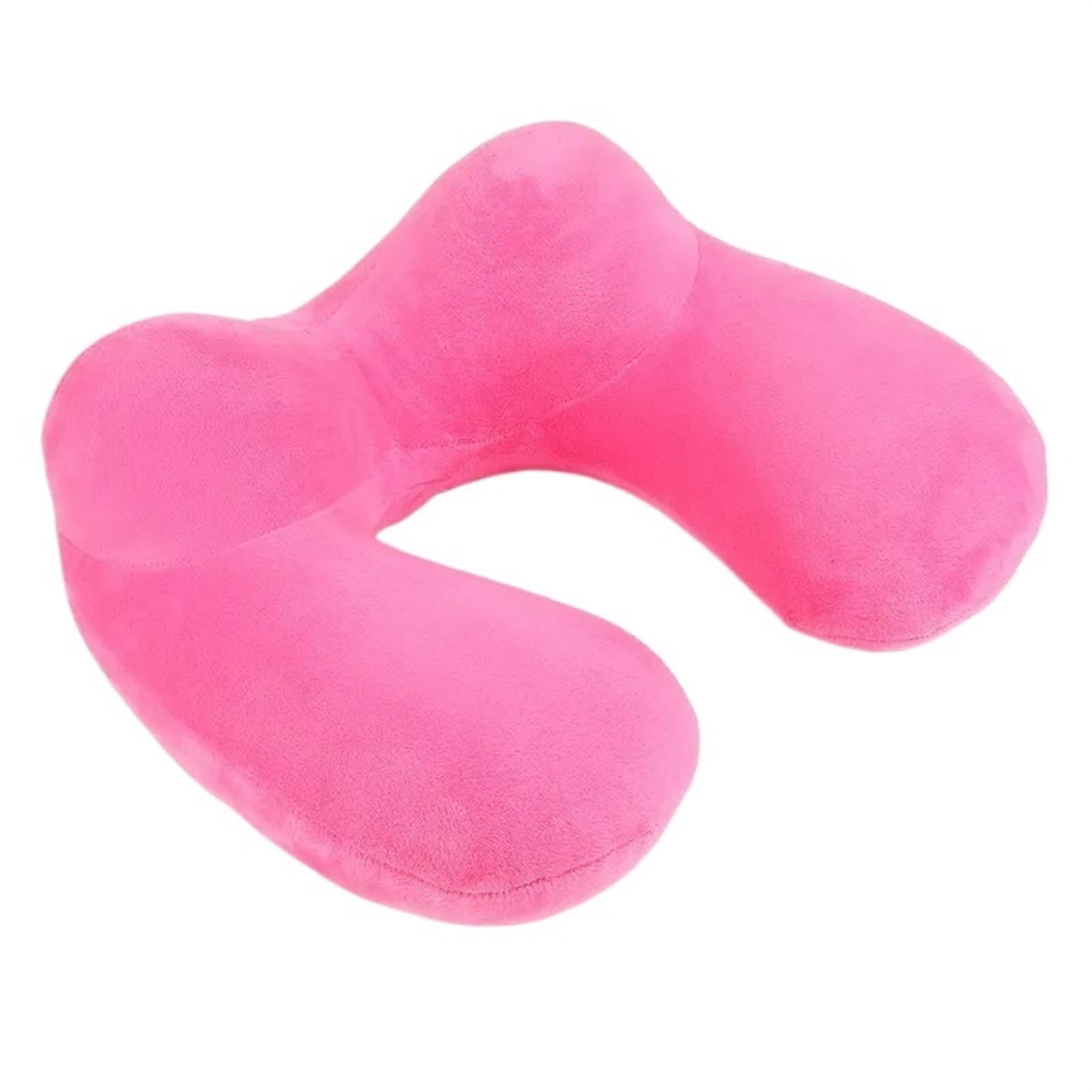 YShiuoL Neck Pillow U-Shape Travel Pillow for Airplane Inflatable Neck Accessories Comfortable Pillows for Sleep Home Textile(Pink)