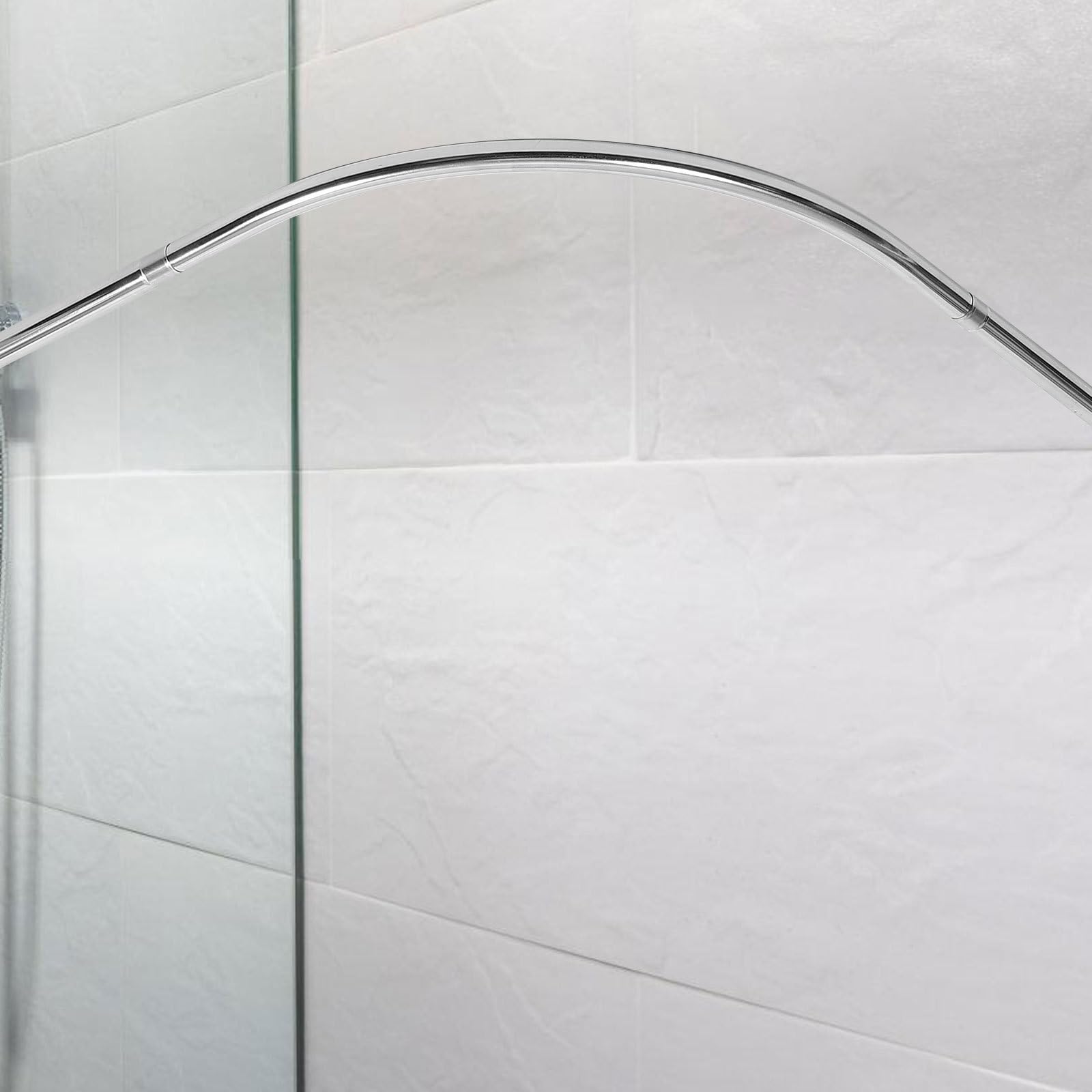 BESTOYARD Barra 70-95 Extensible Ducha Curva de Acero Inoxidable Cm