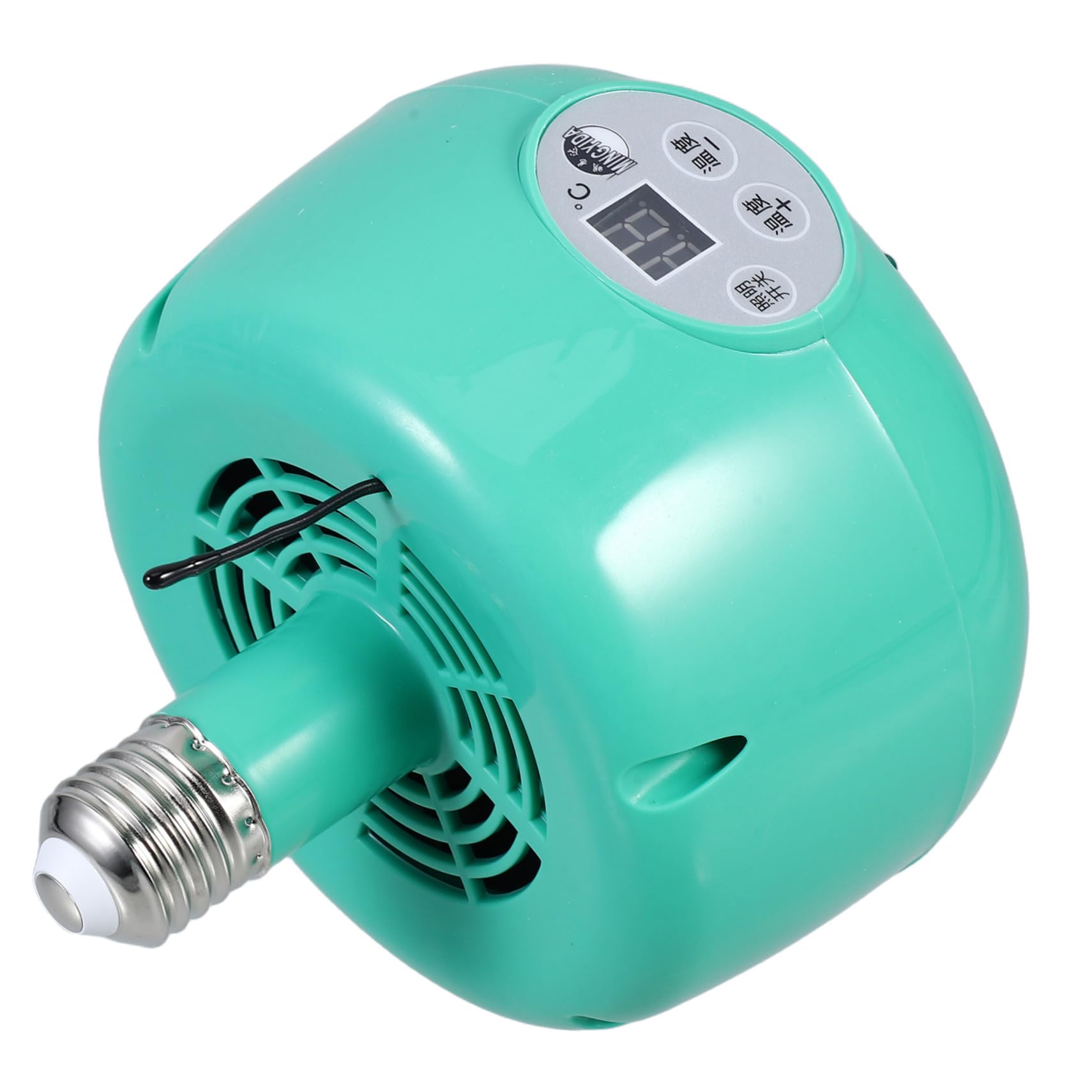 Lámpara de Calentamiento para Reptiles Control Térmico | LED Cálido, Alta Eficiencia Térmica, Plástico y Metal, Verde, Segura de Usar