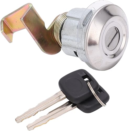 Cerradura de puerta de combustible, tapa de combustible cilíndrica, cerradura de gas para puerta con 2 llaves 69511 32010 Reemplazo para Hilux