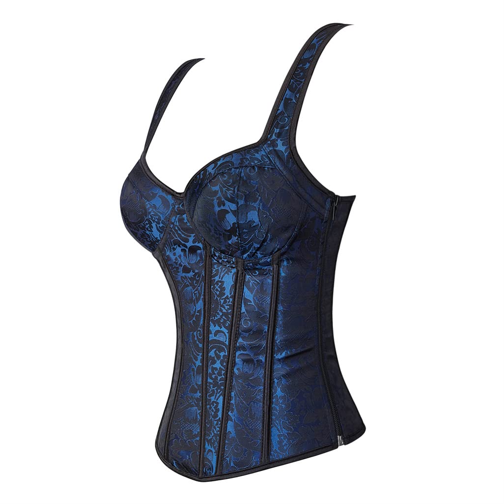 Grebrafan Corsés para Las Mujeres Nupcial Corset Bustiers con Tirantes Talla Grande