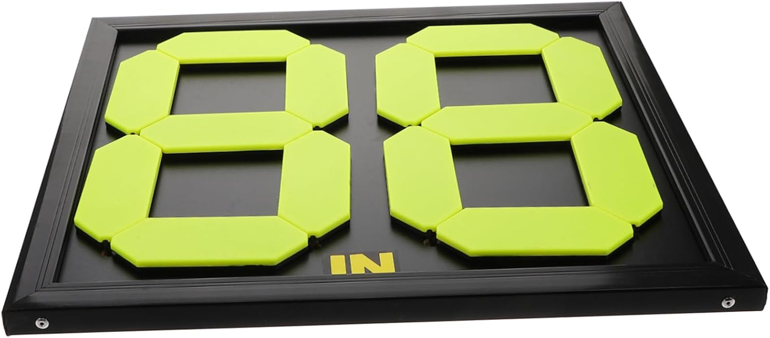 BESPORTBLE Manual Fluorescent Soccer Substitution Board for Referees Material Compact Design for for Football and Team Sports Use Score Indication for