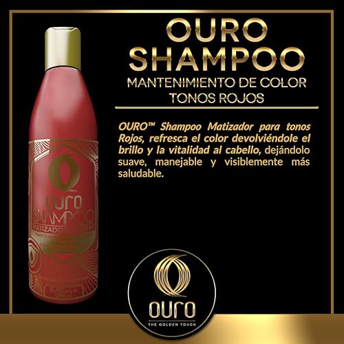 Miniatura 6 de OURO Champú Tonificante Rojo Mantenimiento del Color Rojo 8.45 oz