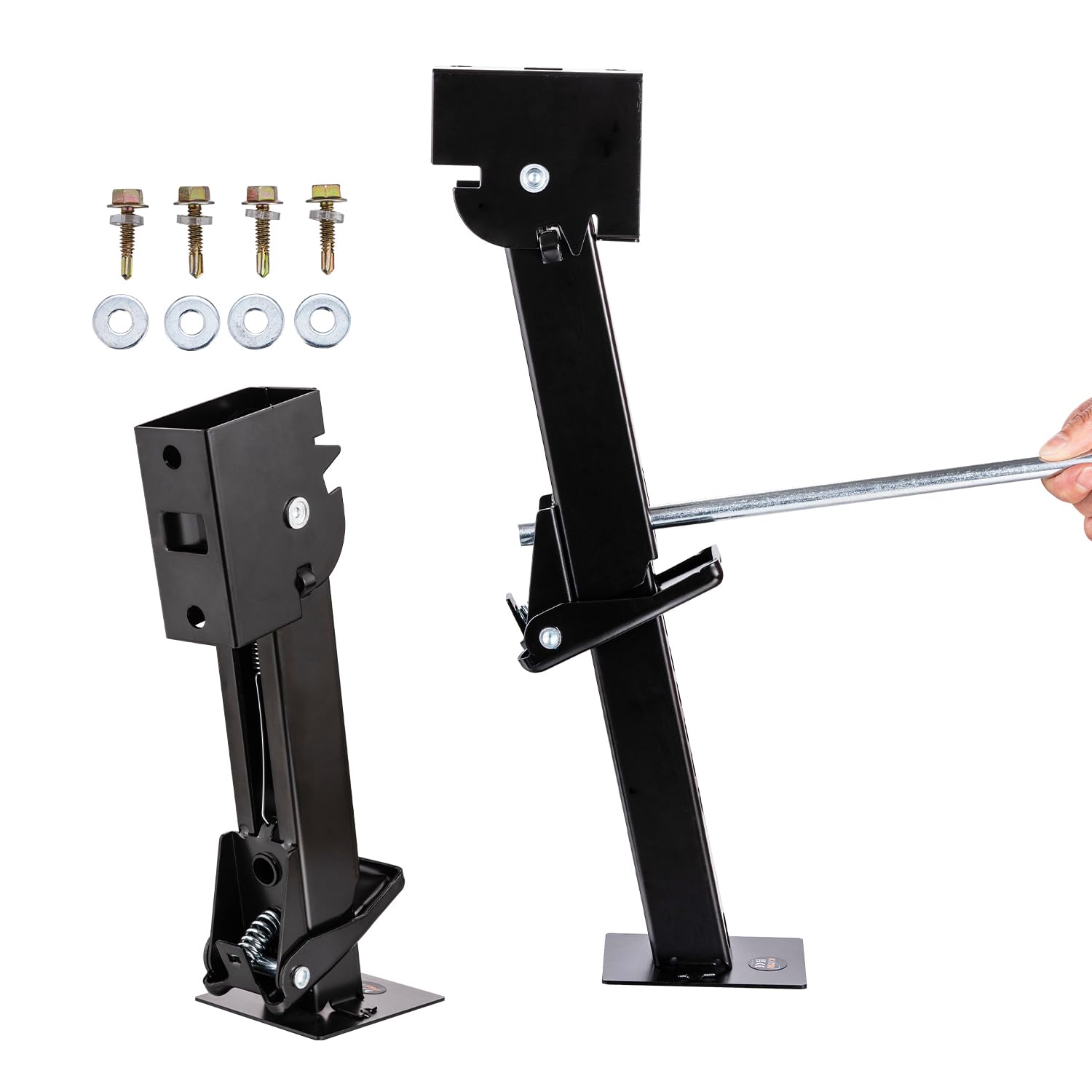 KATSU 2 Piezas Gatos Estabilizadores de RV para Remolque de Viaje 11-1/2" a 18", Capacidad de 1000 lbs, Soportes Estabilizadores Telescópicos Plegables para Remolque y Caravana