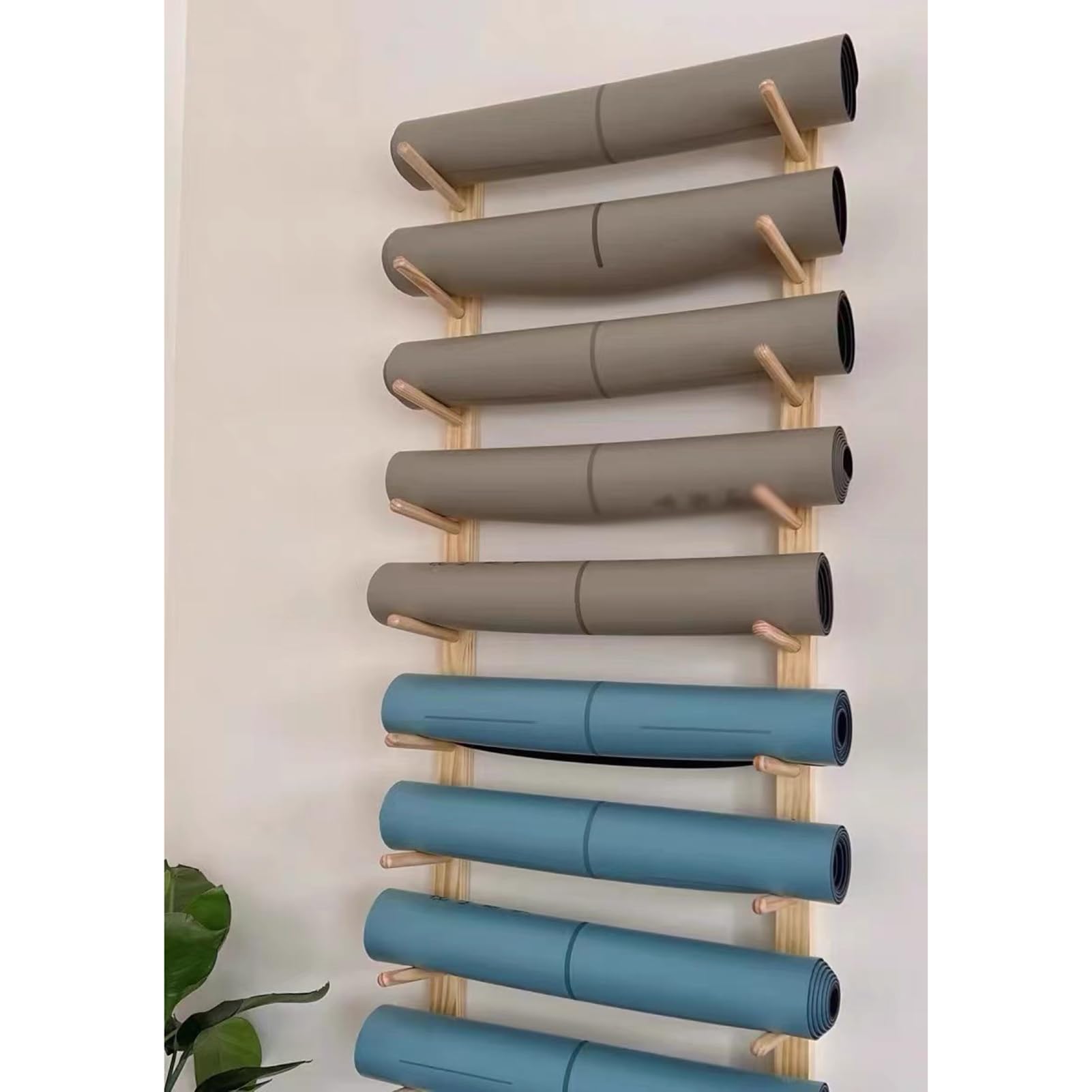 Support Mural de Rangement pour Tapis de Yoga, Support Mural pour Tapis d'exercice, Rouleau en Mousse, Organisateur de Gymnastique pour Classe, Gymnastique à Domicile