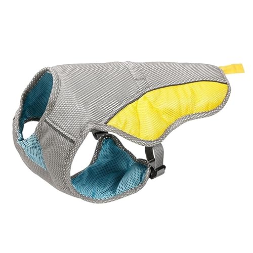 クールベスト 犬 冷感犬服 小型犬 中型犬 大型犬 ペットクーリングベスト ペット用品 ドッグウェア 冷却コート ひんやり 夏 ベスト クール犬用夏服 夏服 熱中症対策 暑さ対策 快適 着脱簡単 通気 汗吸収 (3XL) (XL) (イエロー, XXL)