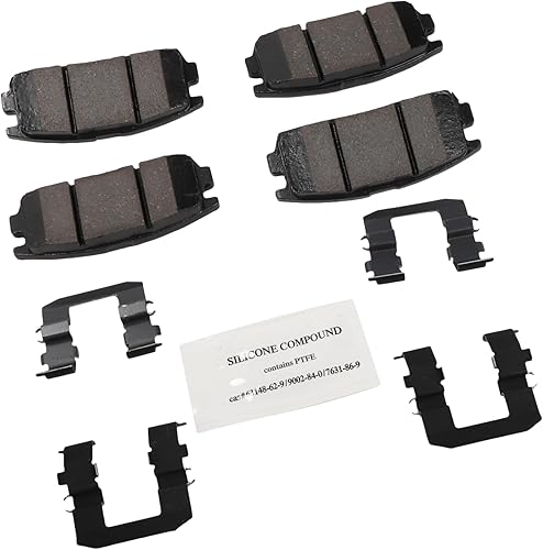 Miniatura 2 de ACDelco Gold 17D1275CHF1 (19427997) Kit de pastillas de freno de disco trasero de cerámica con clips