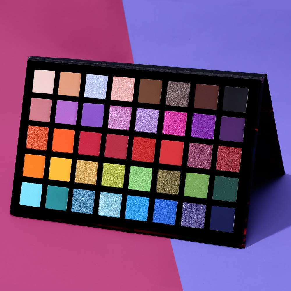 URBANMAC Spotlight Eyeshadow Palette, Professional 40 Color Eye Shadow Matte Shimmer Makeup Pallet Highly Pigmented Colorful Powder Long Lasting Waterproof Eye Shadow – Multicolor URBANMAC Spotlight Eyeshadow Palette, Professional 40 Color Eye Shadow Matte Shimmer Makeup Pallet Highly Pigmented Colorful Powder Long Lasting Waterproof Eye Shadow – Multicolor