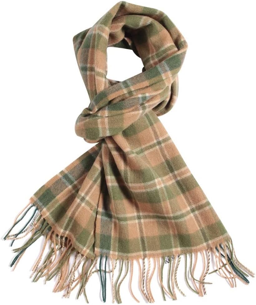 Pure Wool Scarves For men women, Pashmina Tartan Scarf,Cold Weather Scarf, Vertical Stripe Knit Winter Scarf