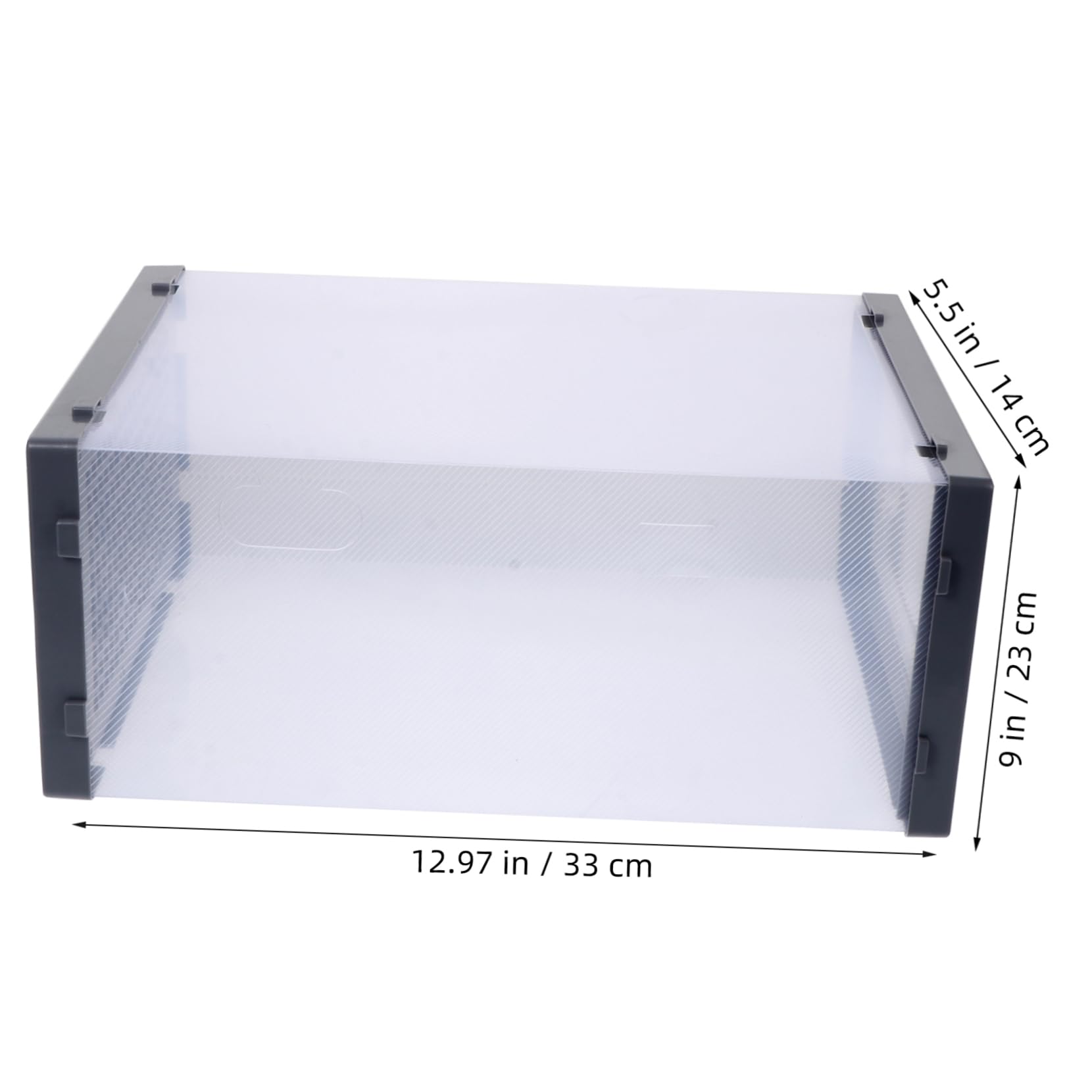 Cabilock 2Pcs Transparent Drawer Style Shoe Storage Container Sturdy Plastic Shoe Box Organizer Space Saving Design for Convenient Shoe Organization Closet Under Bed