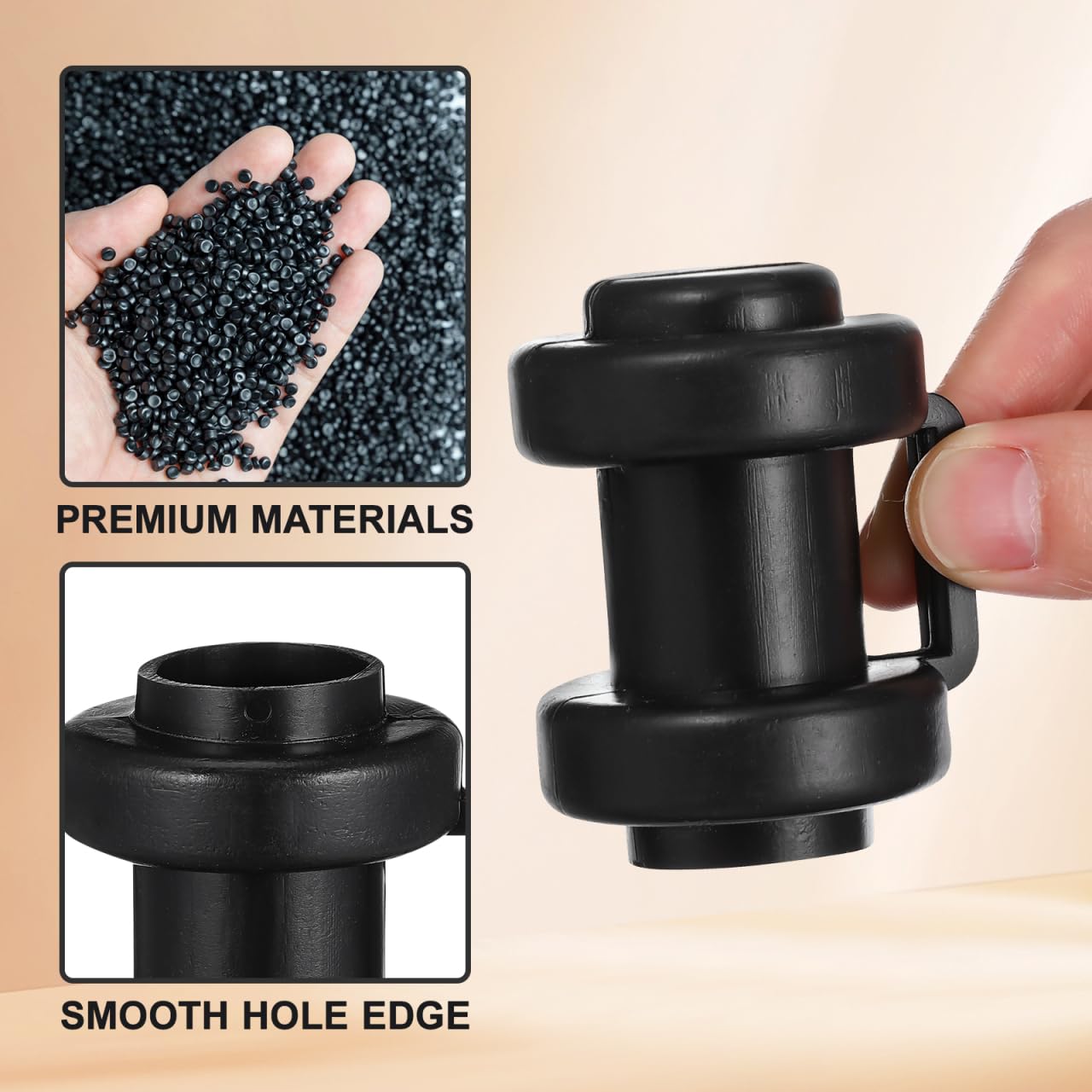 Sosoport Trampoline End Caps, 6pcs Trampoline Enclosure Pole Caps Trampoline Net Post End Caps Replacement Enclosure Safety Caps Rod Covers for Trampoline Net