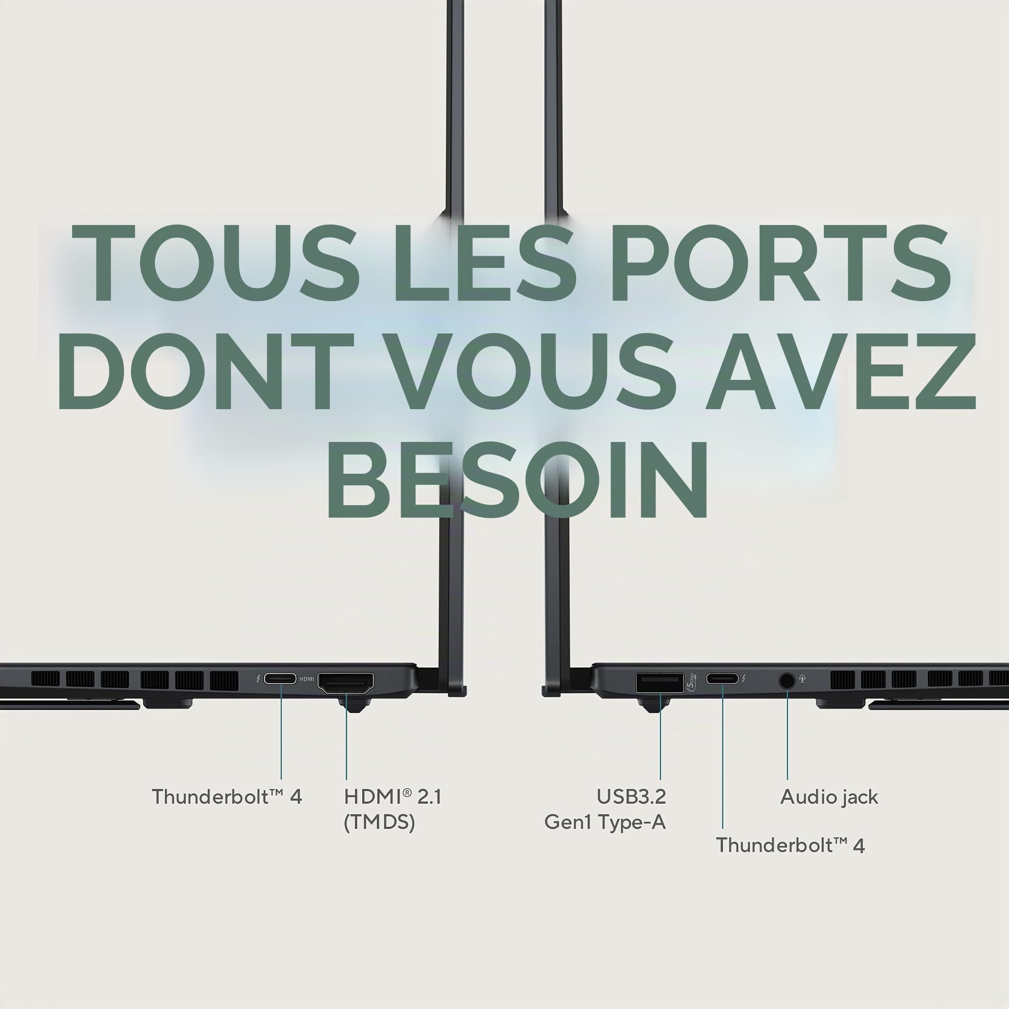 ASUS Ordinateur portable Zenbook Duo, double écran tactile OLED 3K 120 Hz, certifié Intel Evo, Core Ultra 9 285H, Intel Arc, 32 Go de RAM, 1 To SSD, Windows 11, gris encrier