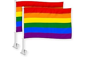 Double-Sided Rainbow Car Pride Flag