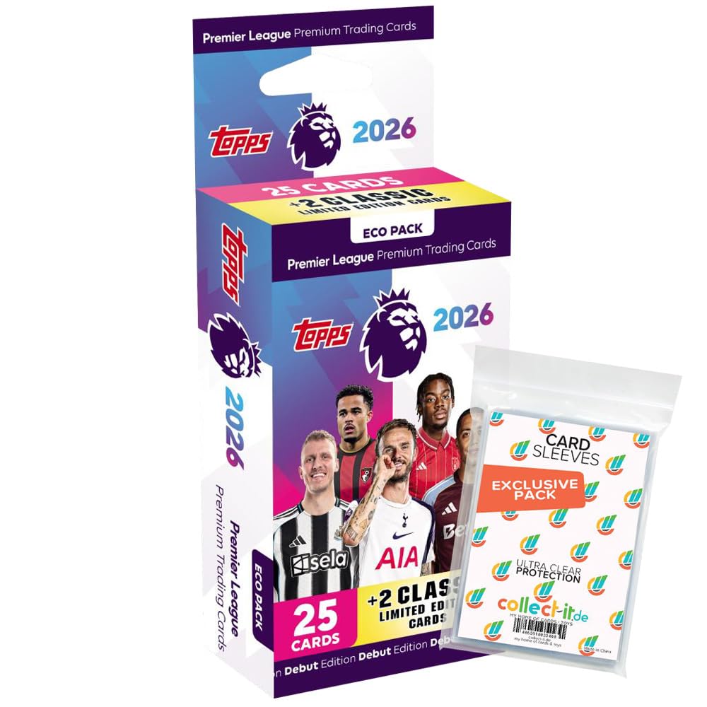 Bundle with Topps - Premier League 2025/26 Trading Cards - 1 Blister (Random Selection) + Exclusive Collect-it Cases