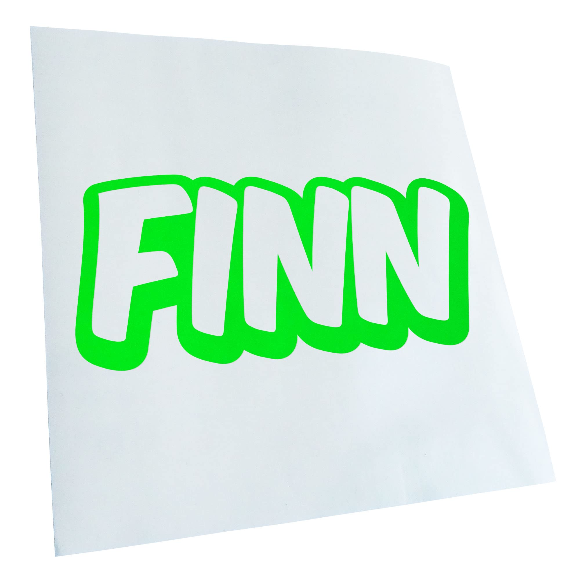Kiwistar Finn First Name Boys Sticker 25 Colours Neon Matt