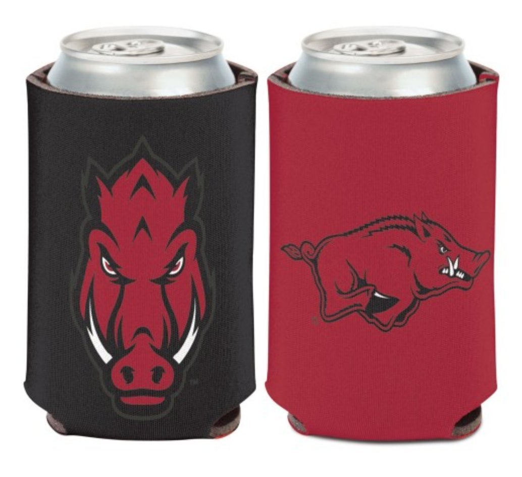 WinCraft NCAA University of Arkansas Razorbacks 1 Pack 12 oz. 2-Sided Can Cooler