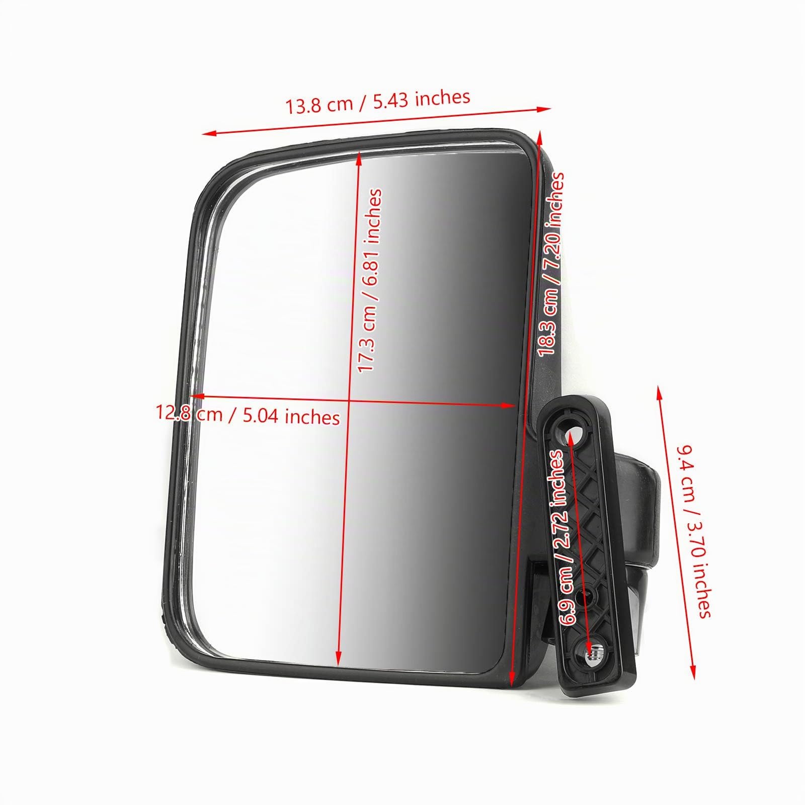 Topteng 1 Paire de rétroviseurs latéraux de voiturette de Golf rétroviseur pour Voiture de Club pour EZ-GO pour Yamaha Golf Carts