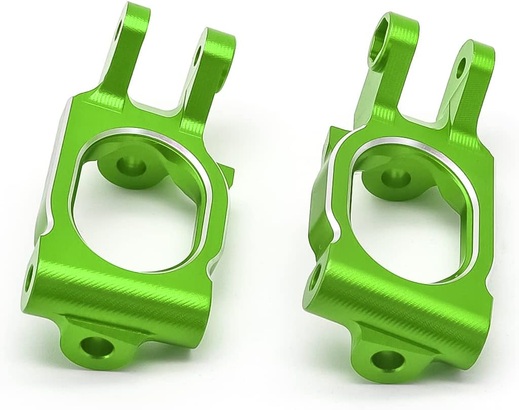 TREAL Alu# 7075 Front C Hubs Carriers (Left&Right) for 1/10 Losi Hammer Rey U4 (Green)
