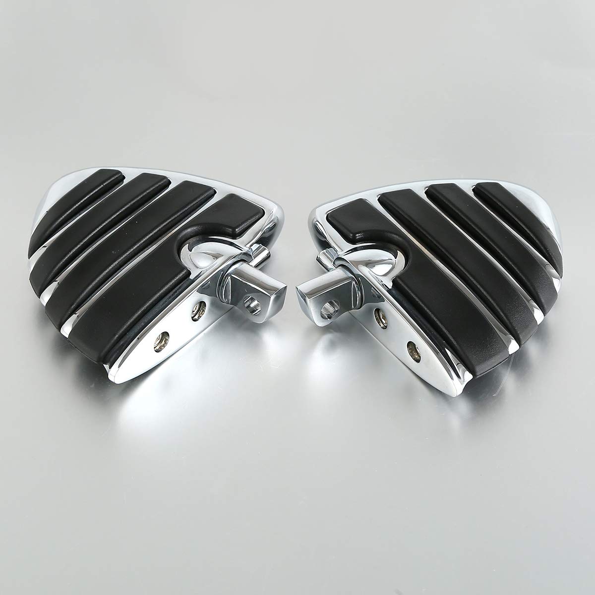 TCMT Chrome Rubber Inlay StreamLiner Foot Pegs Motorcycle Footpeg - View #11