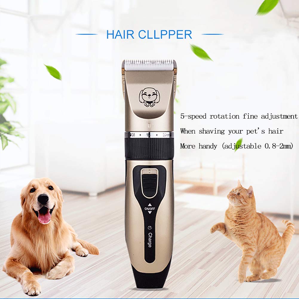 Tosatrici Per Cani, Ricaricabile Cordless Tosatrici Rumore Basso Rasoio Per Animali Domestici, Kit Di Strumenti Per La Cura Degli Animali Domestici Con Le Guide Del Pettine Forbici Kit Per Unghie