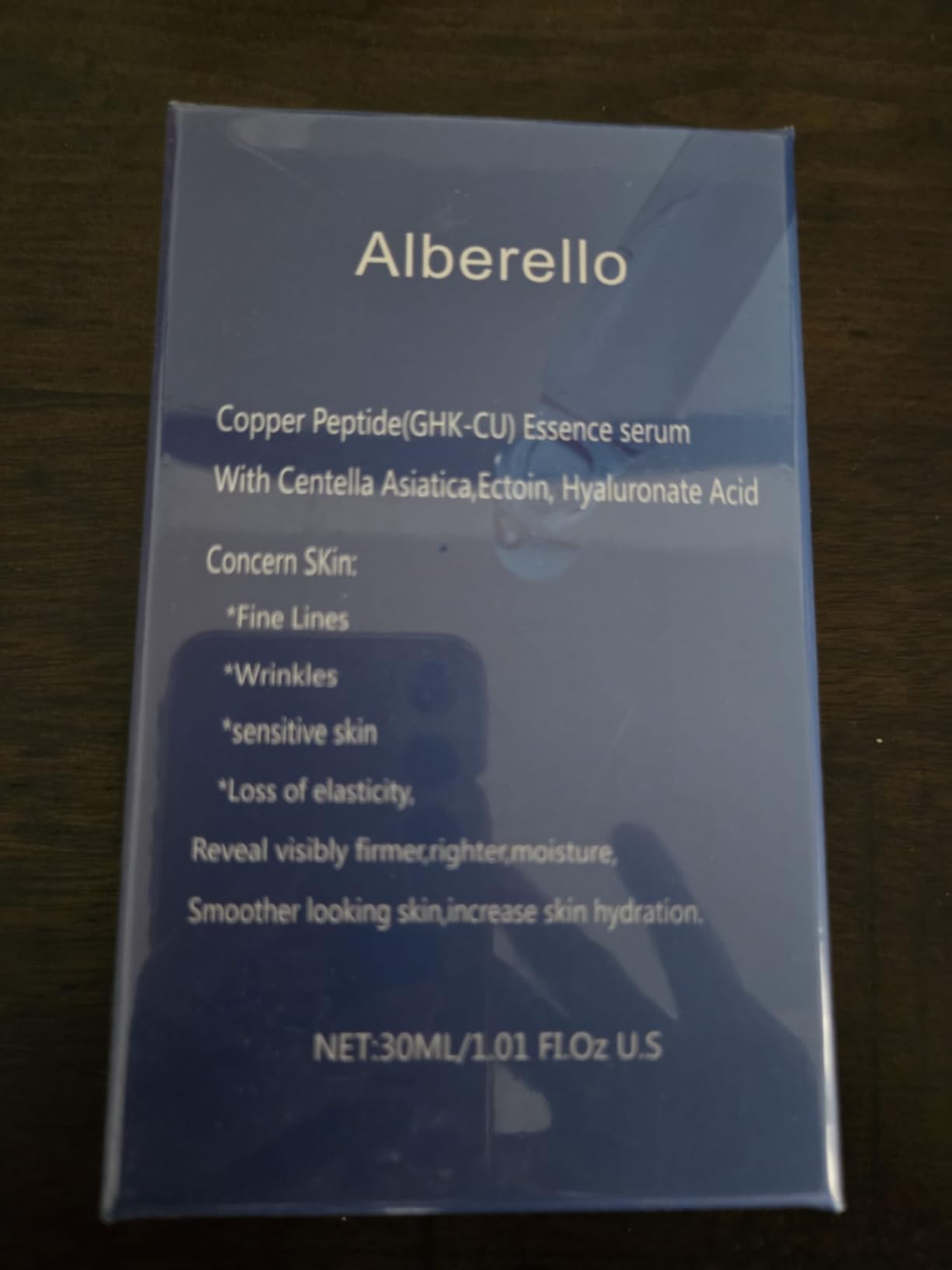 Alberello GHK-Cu Copper Peptides Serum For Face,Compare With Stem Cell Serum For Face With Active Ectoin&Centella Asiatica&Hyaluronate Acid Mix Formula To Promote Collagen,Anti-Aging 30ML/1.01FL OZ