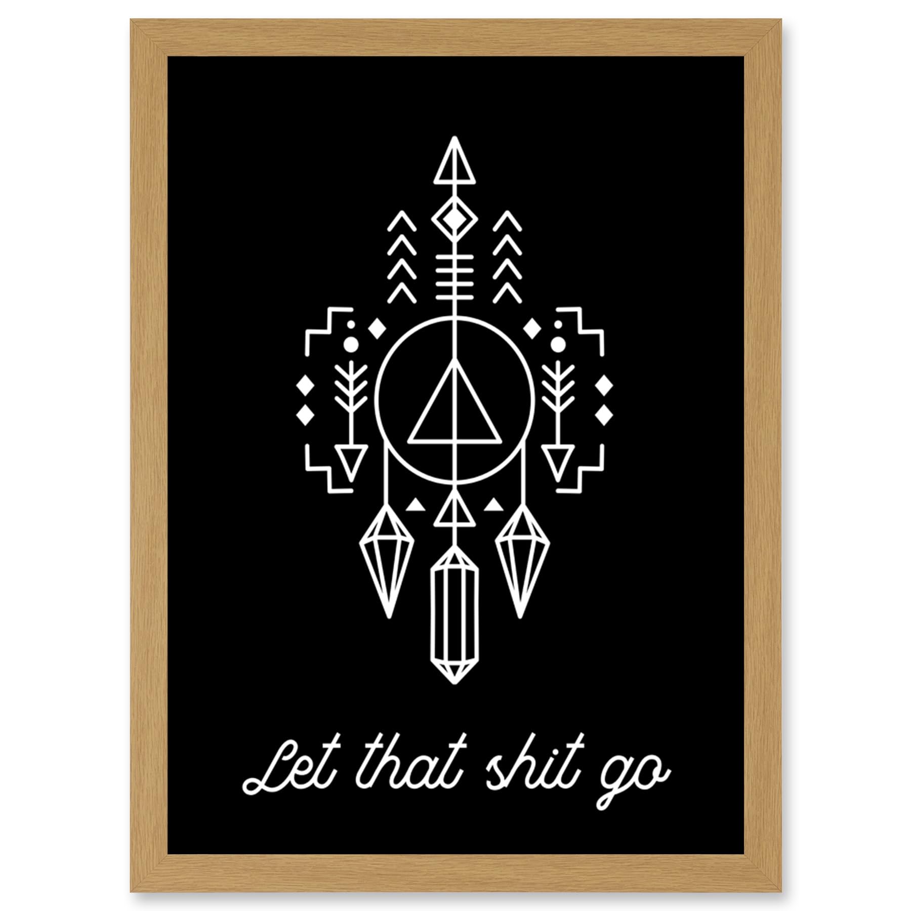 Bathroom Wall Art Let That Shit Go Toilet Sign Funny Bathroom Yoga Decor Artwork Framed Wall Art Print A4