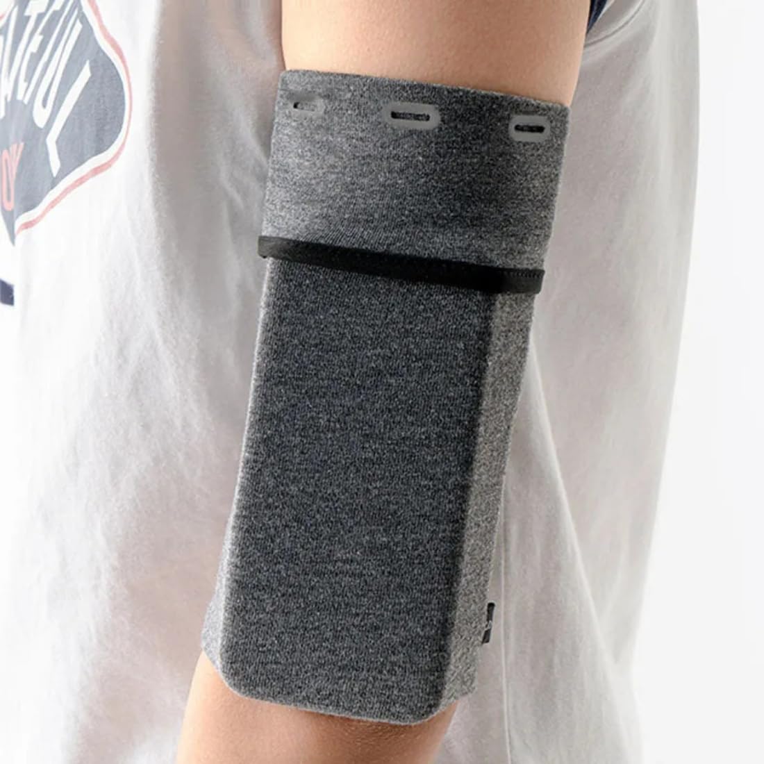 Digital Shoppy Grey Arm Bag, Stretchable Wrist Pouch, Phone Holder, XL Size 1