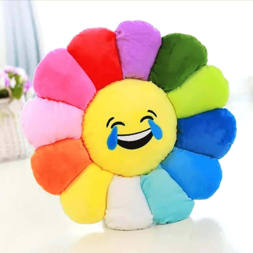 Buy Koshal Homes Laughing Face Smiley Sunflower Emoji Cushions with