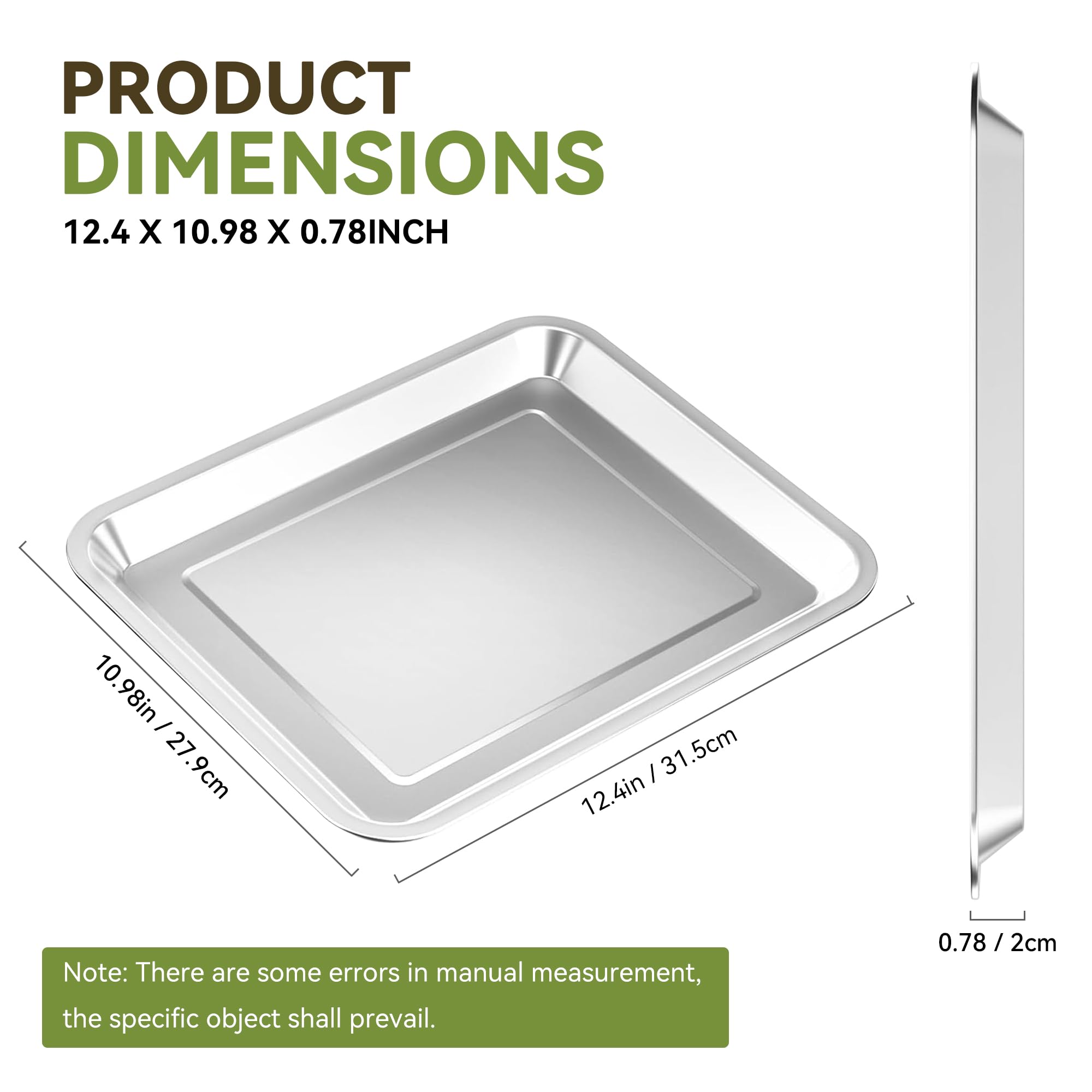 Stainless Steel Baking Tray Compatible with Cuisinart Toaster Oven Tray, Suitable for Cuisinart Air Fryer TOA-060/65