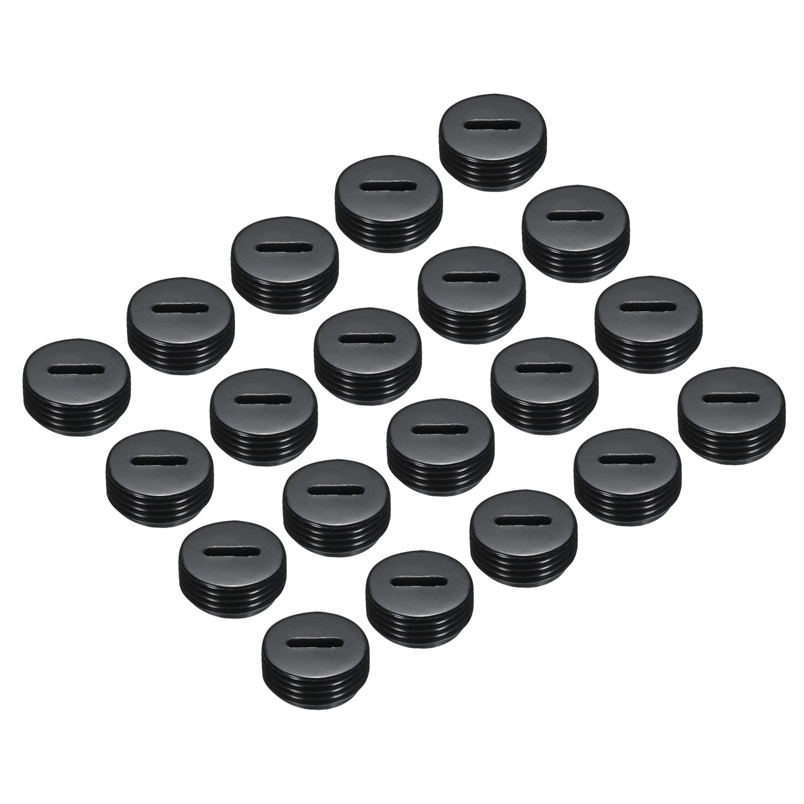 sourcing map Carbon Brush Holder Cap Motor Electric Brush Plastic Cover Thread Black 13mm/0.51 Inch OD Pack of 30
