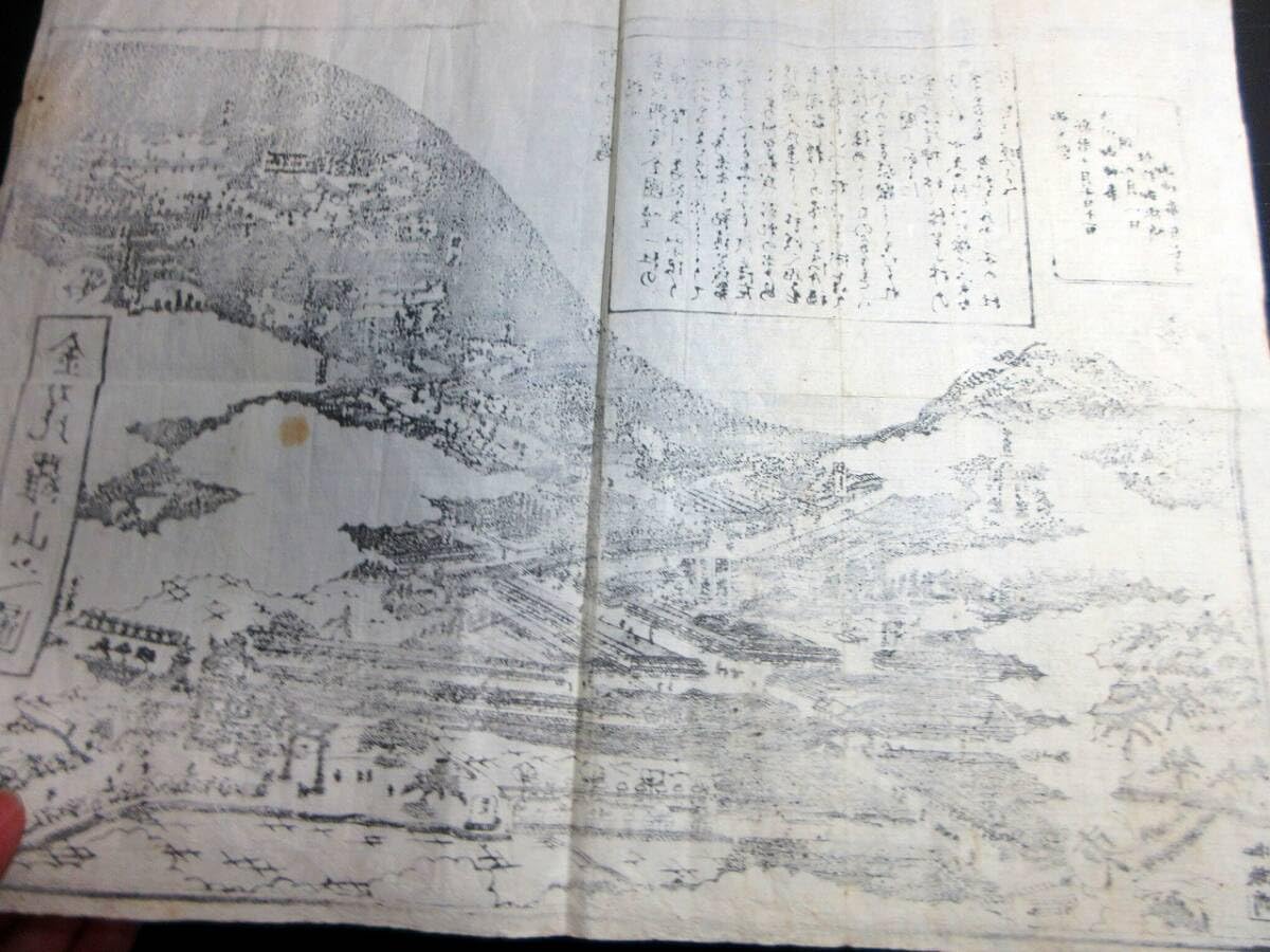 Amazon.co.jp: K27明治期古地図鳥瞰図「金比羅山之図」1点/彫工宮本嘉