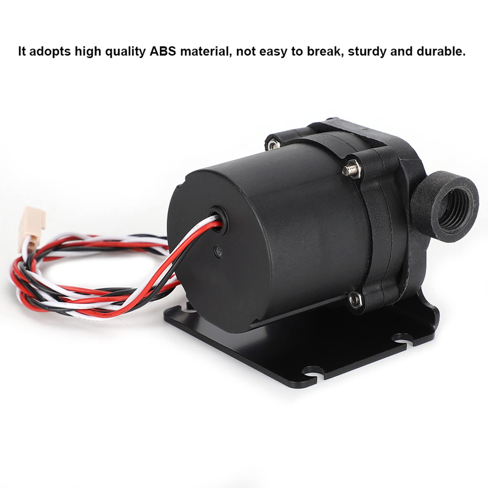 12v Brushless DC Pump, G1/4in Mini Computer, 600LH 3600RPM Rotate Speed Water Cooling Pump with Left Water Outlet for PC